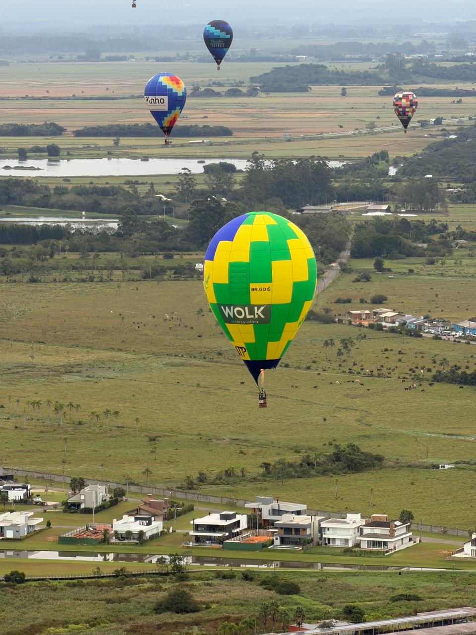 Vista aérea de Torres durante o festival